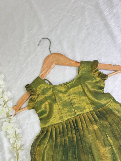 Mehendi Green Baby Frock