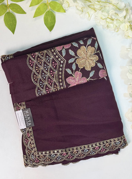 Magenta Designer Saree