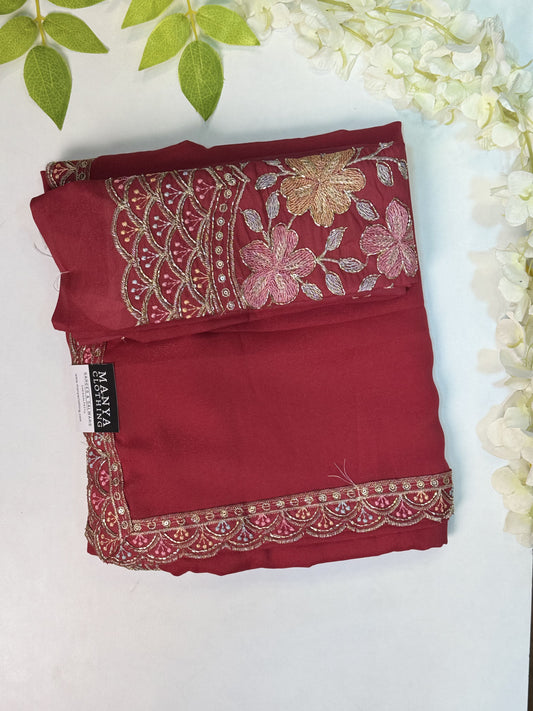 Pink Designer Saree