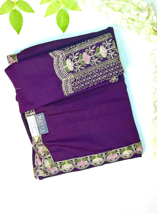 Violet Designer Saree