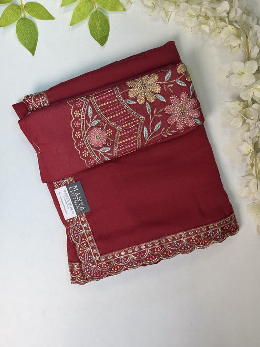 Pink Designer Saree