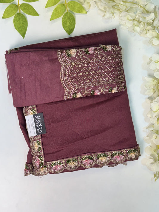 Onion Peel  Designer Saree