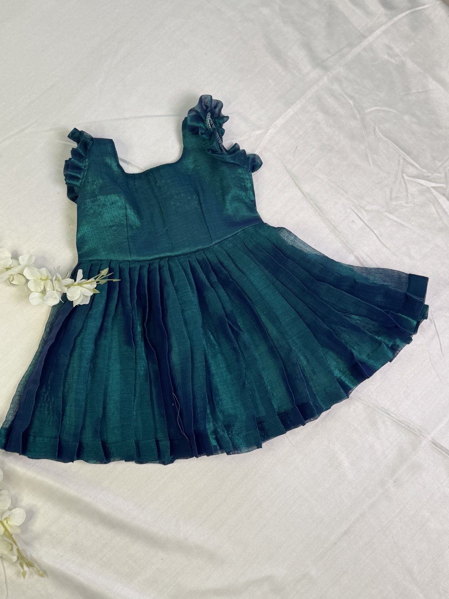 Peacock Green Baby Frock