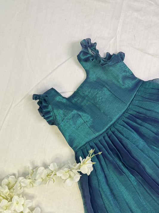 Peacock Green Baby Frock