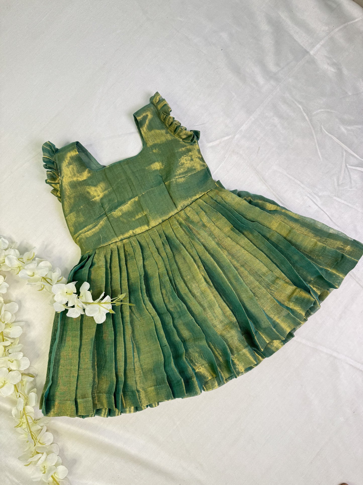 Rama Green Baby Frock