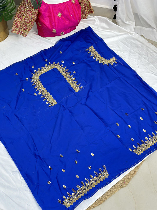 Blue Hand Work Blouse