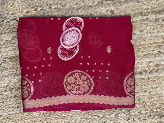 Dark Rose Georgette Saree