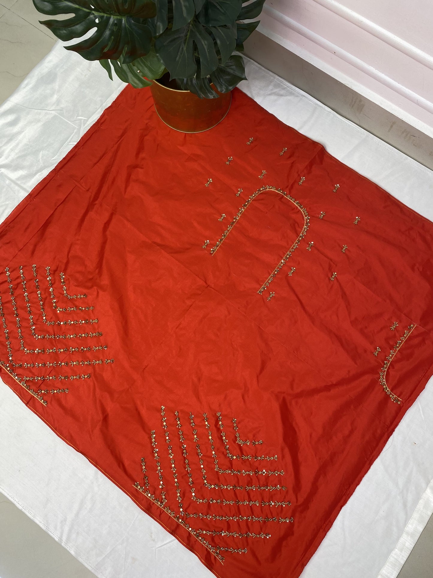 Red Hand Work Blouse