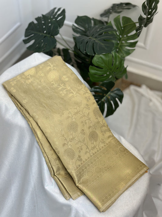 Sandal Semi Katan Silk Saree