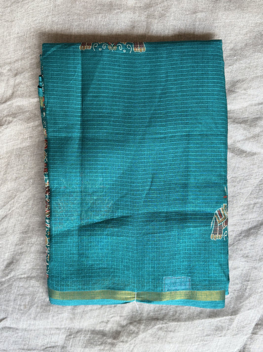 Green Kota Cotton Saree