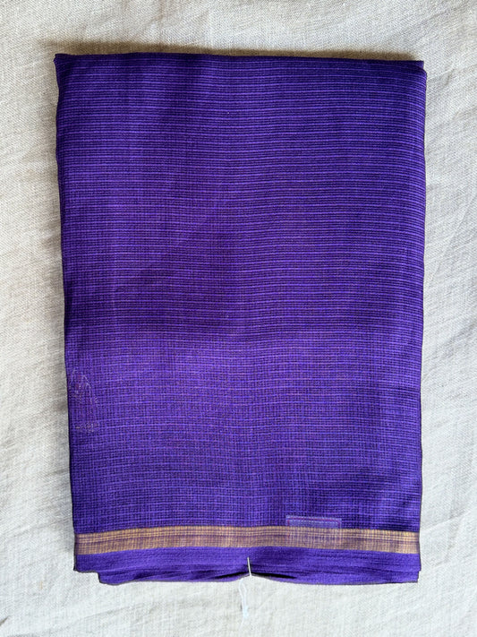 Purple Kota Cotton Saree