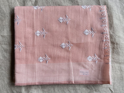 Pista Green Linen Cotton Saree