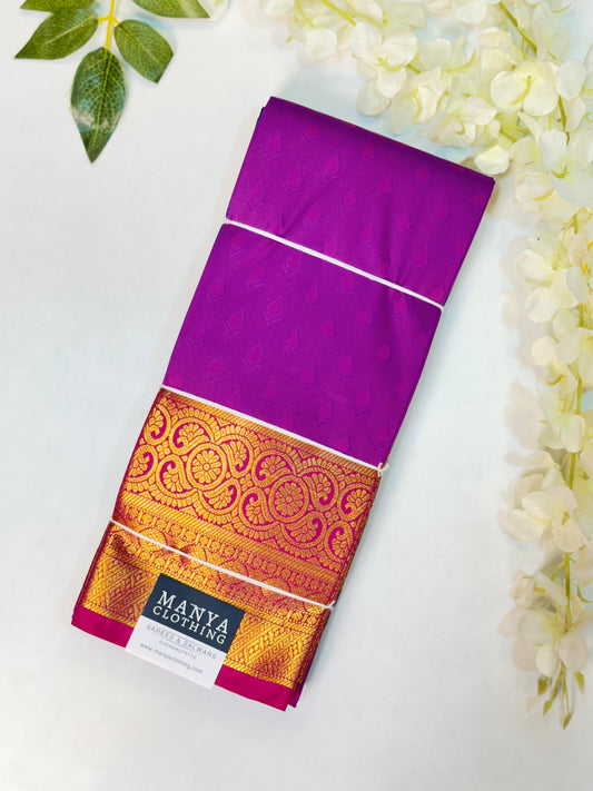 Purple Semi Silk Saree