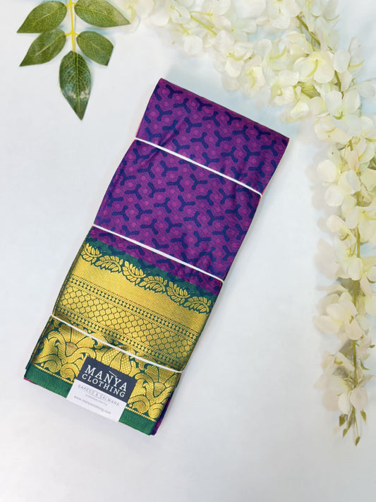 Violet Semi Silk Saree