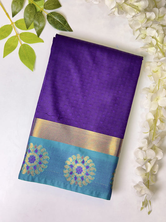 Violet Semi Silk Saree