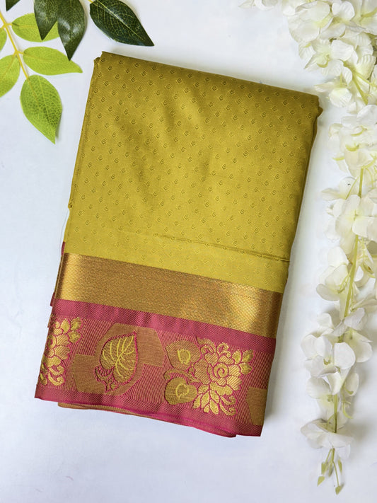 Light Green Semi Silk Saree