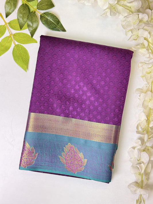 Violet Semi Silk Saree