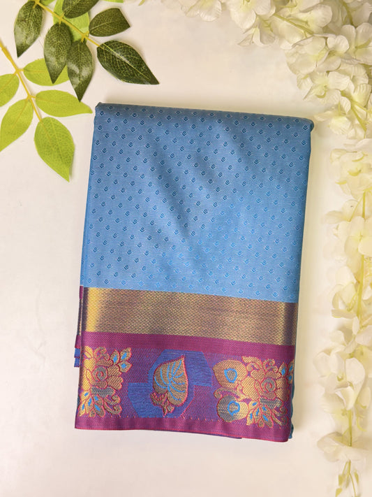 Blue Semi Silk Saree