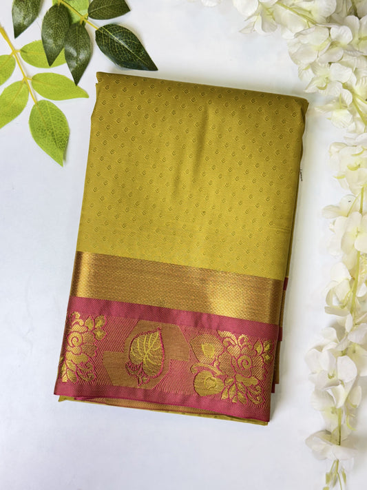 Light Green Semi Silk Saree