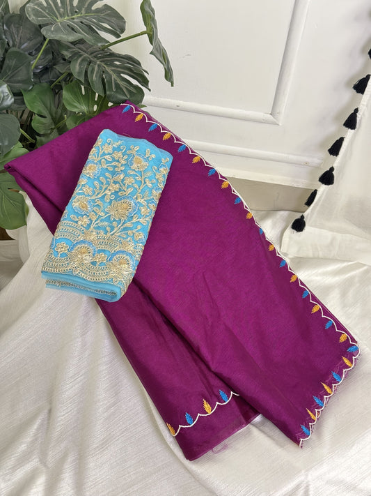 Purple Warm Silk Saree