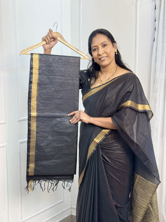 Black Kota Cotton Sarees