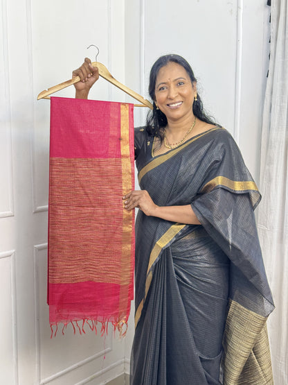 Pink Kota Cotton Sarees