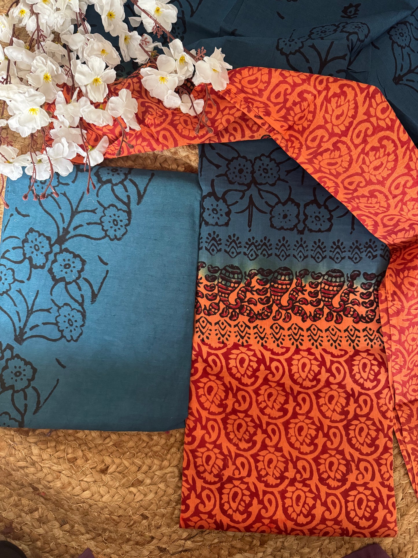 Grey Unstitched Salwar Suit