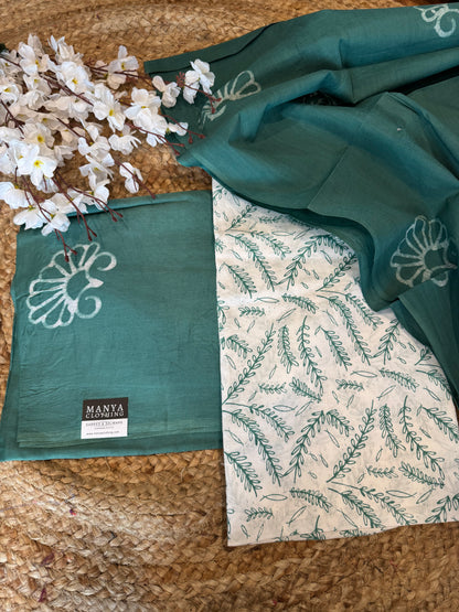 Pastel Green Unstitched Salwar Suit