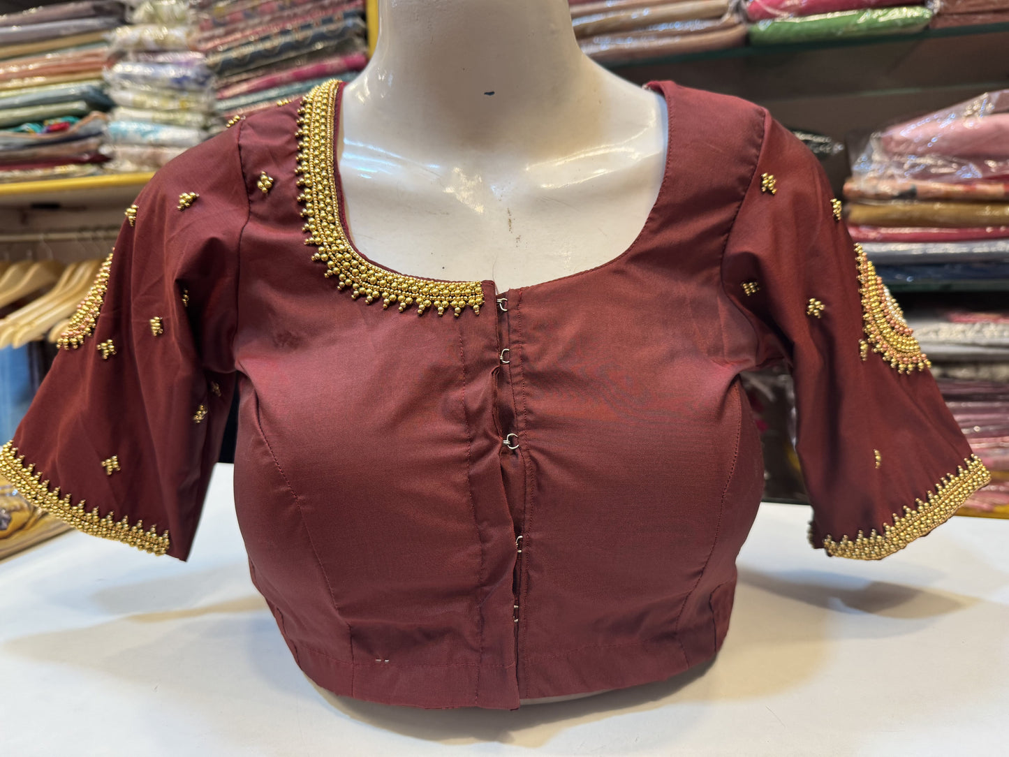 Maroon Ready to Wear Blouse