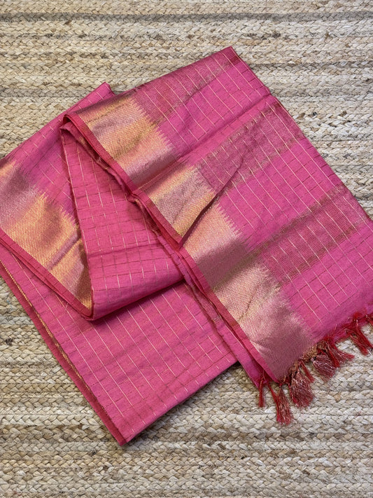 Light Pink Blended Cotton Saree