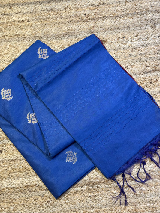 Royal Blue Blended Cotton Saree