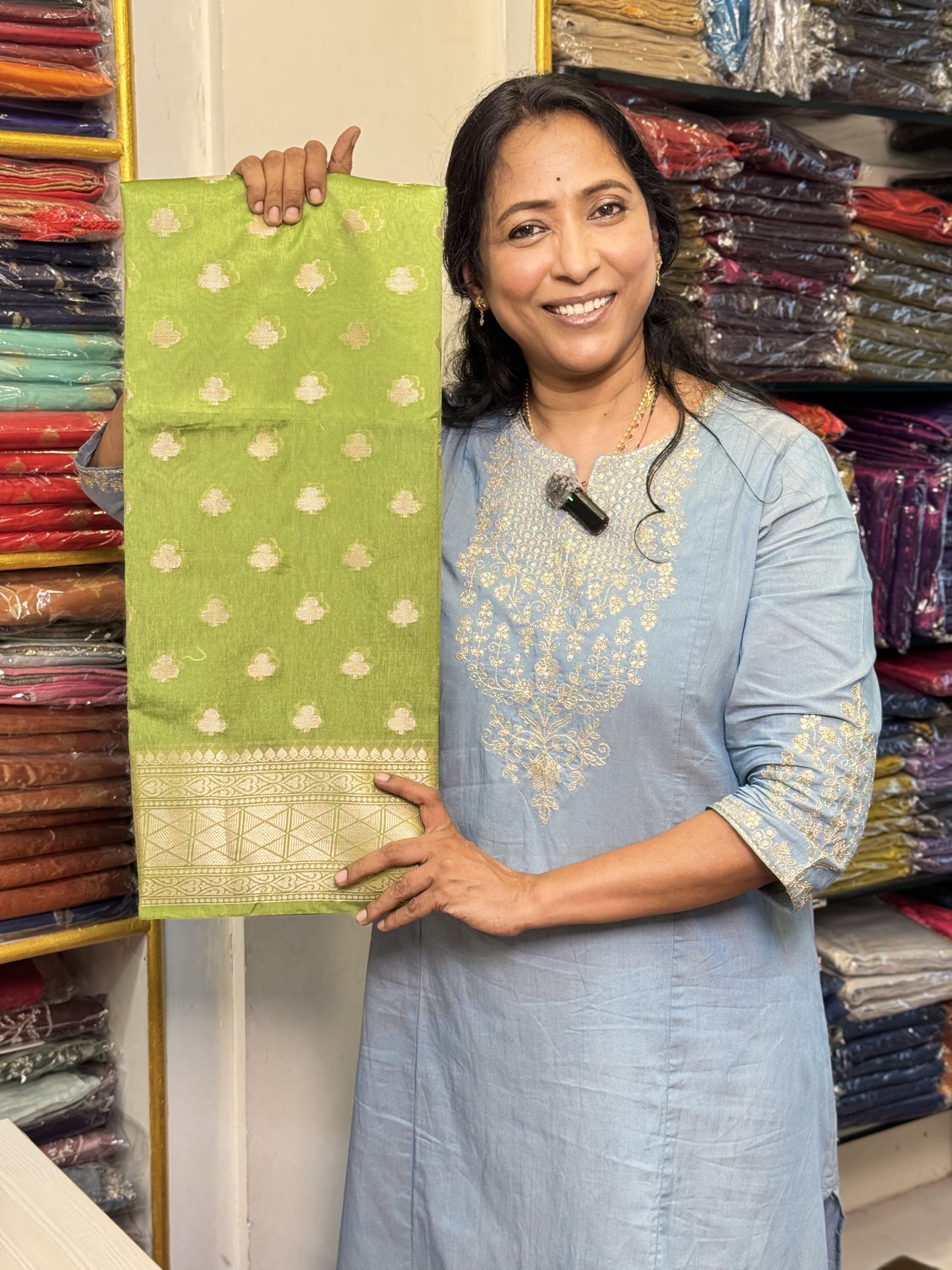 Light Mehendi Green Viscose Saree