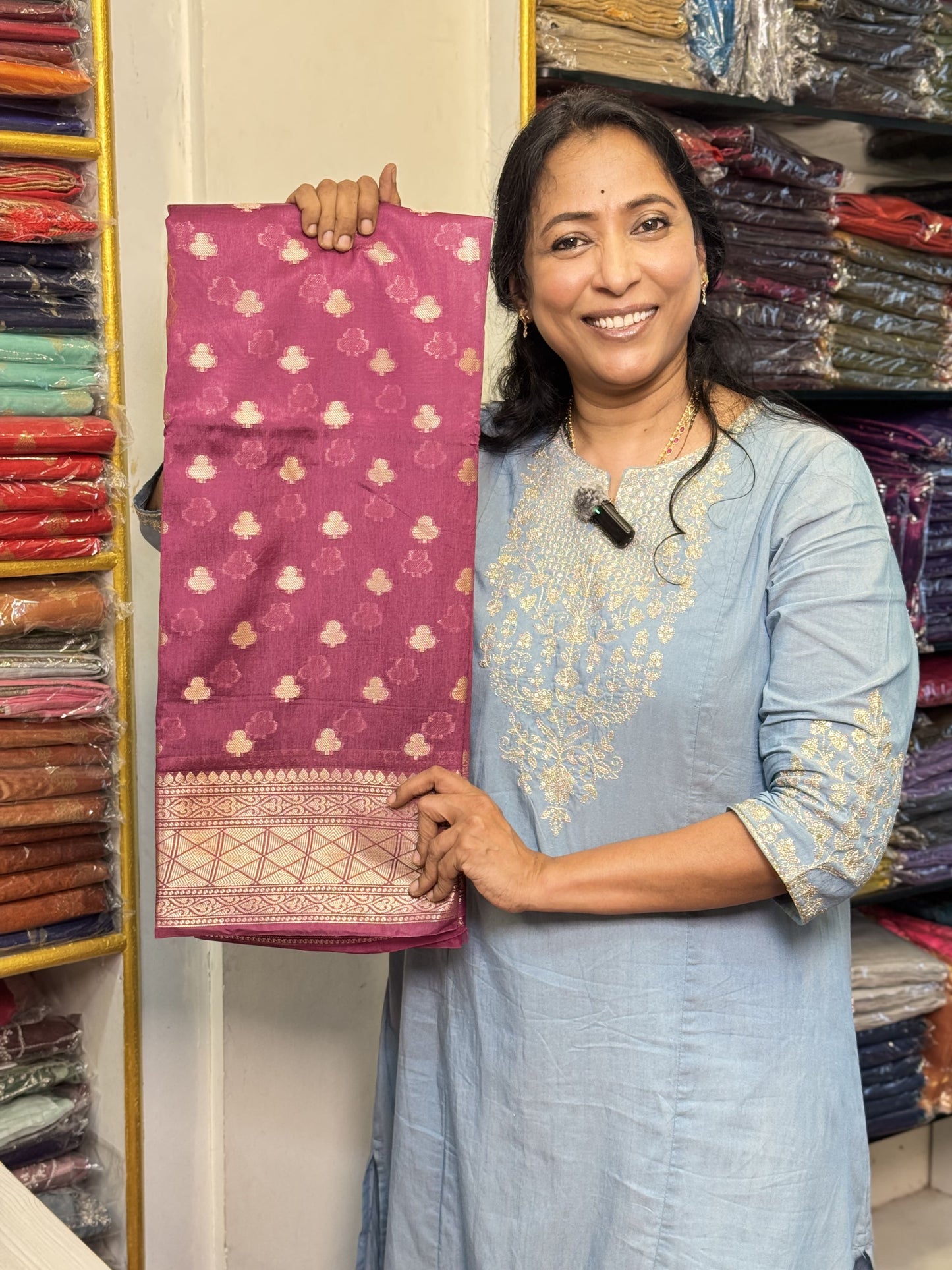 Magenta Viscose Saree