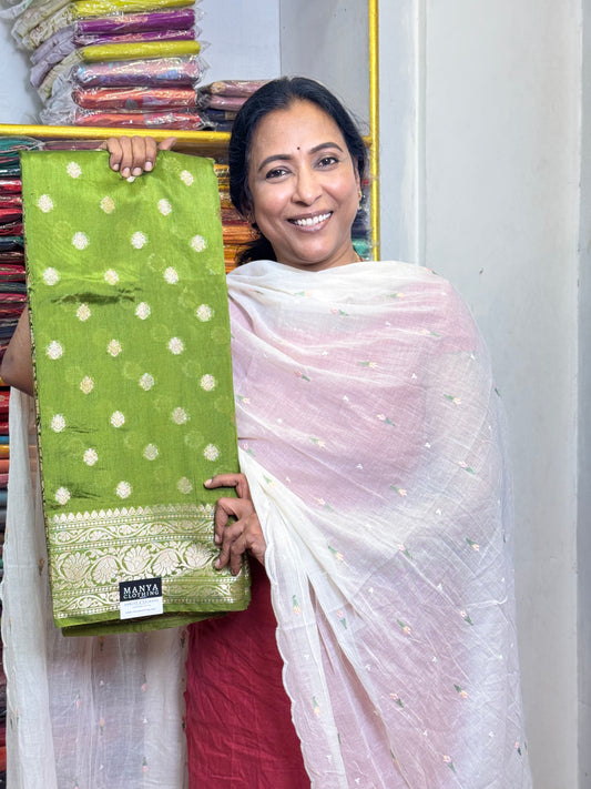 Mehendi Green Viscose Saree