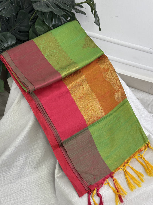 Light Green Silk Cotton Saree