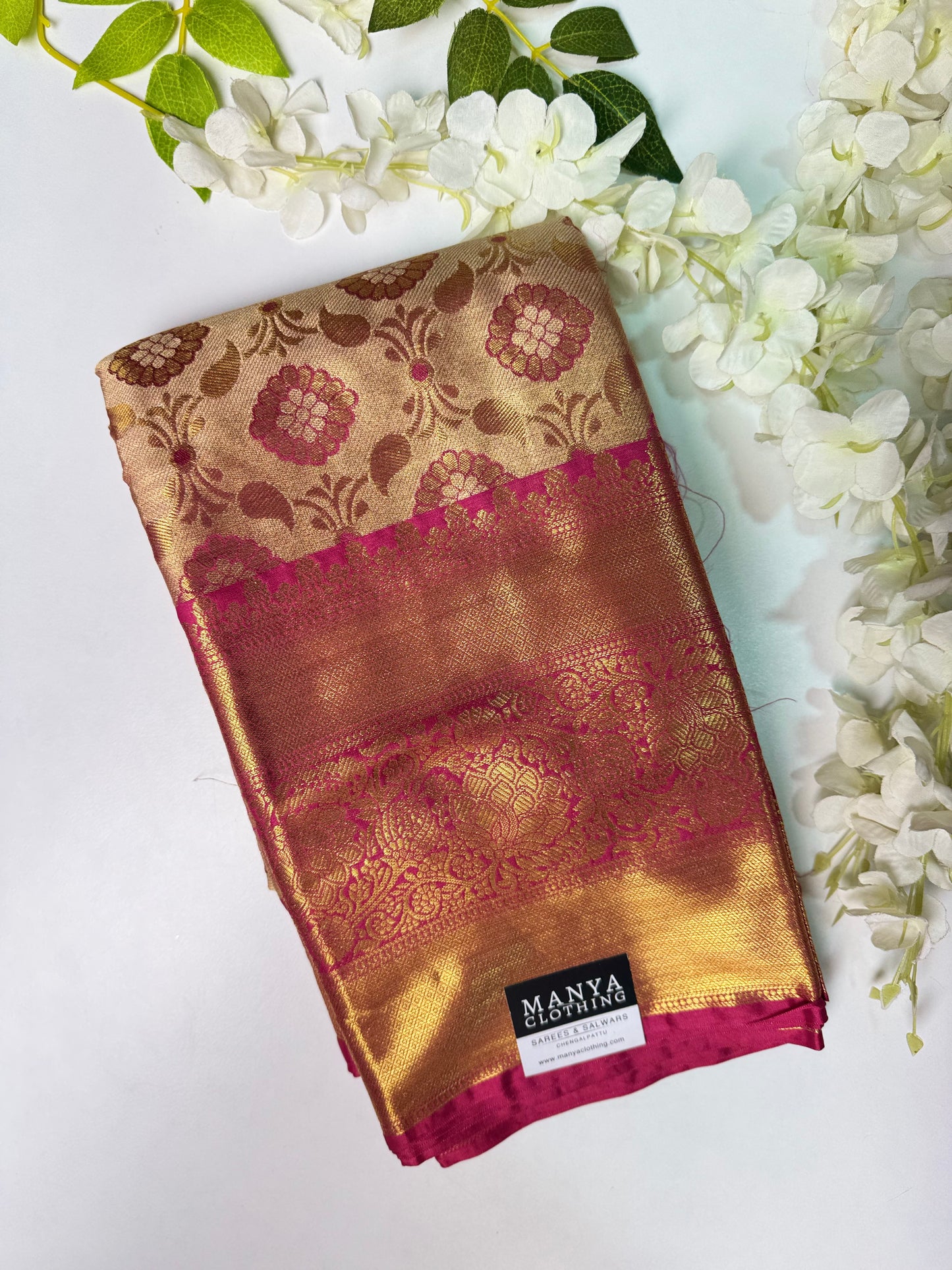 Pink Semi Silk Saree