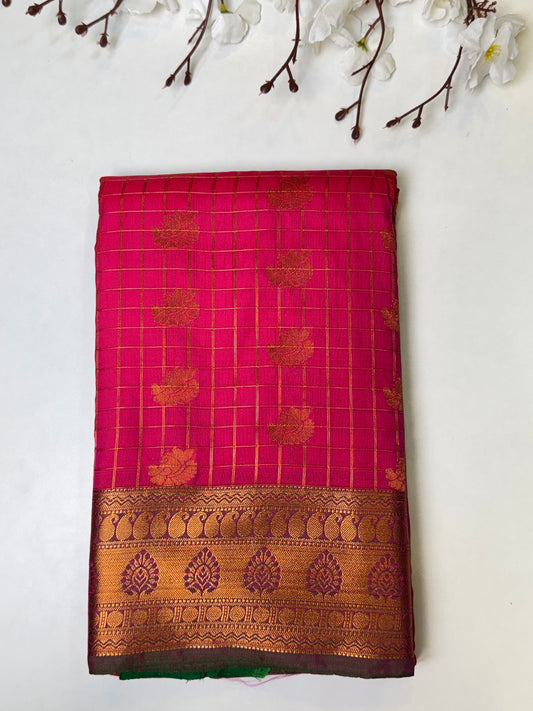 Pink Kanchi-Soft Silk Saree
