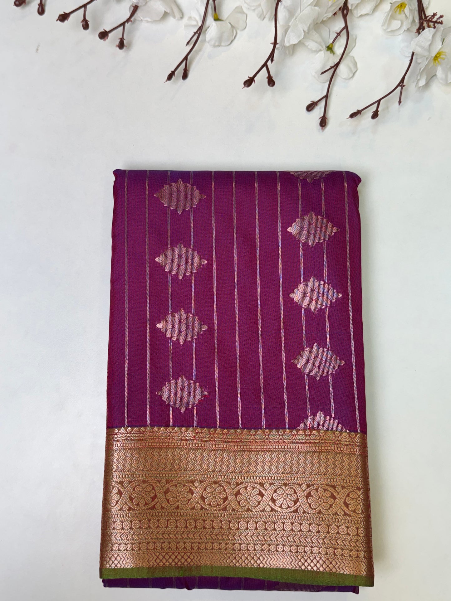 Purple Kanchi-Soft Silk Saree