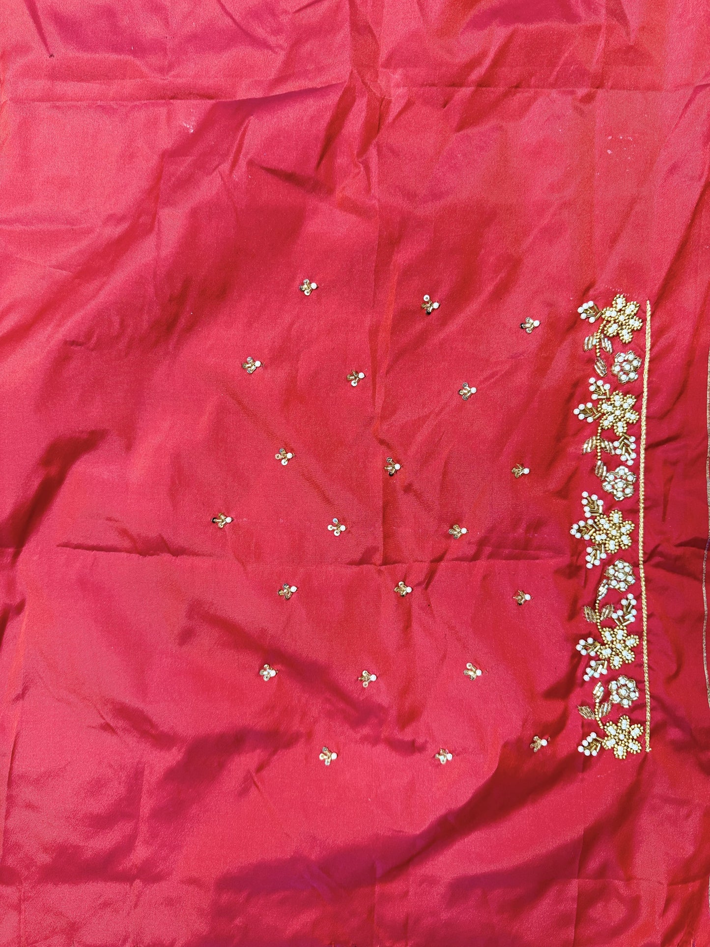 Red Hand Work Blouse