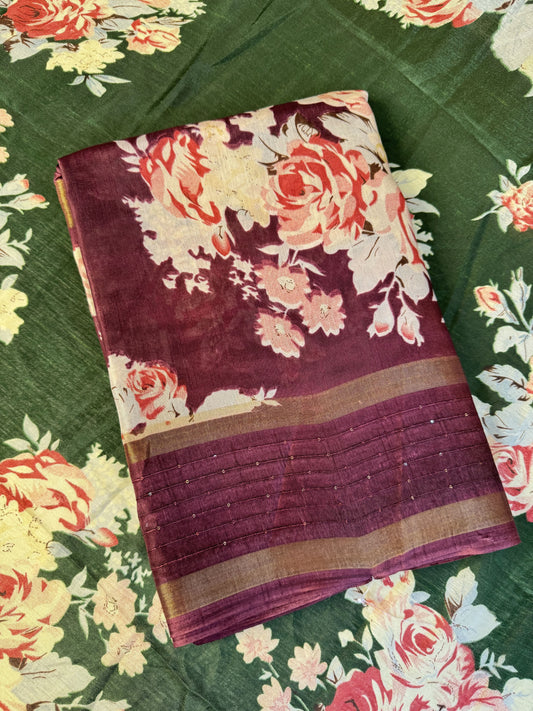 Majenta Semi Dola Silk Saree