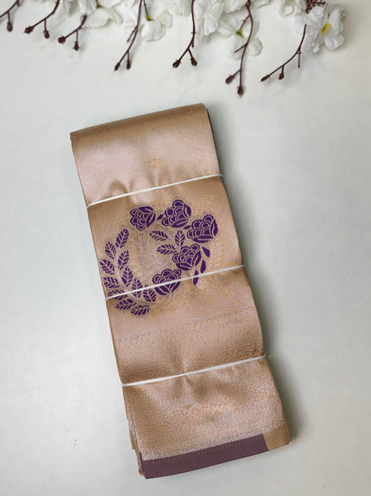Light Peach Kanchi Tissue-Soft Silk Saree