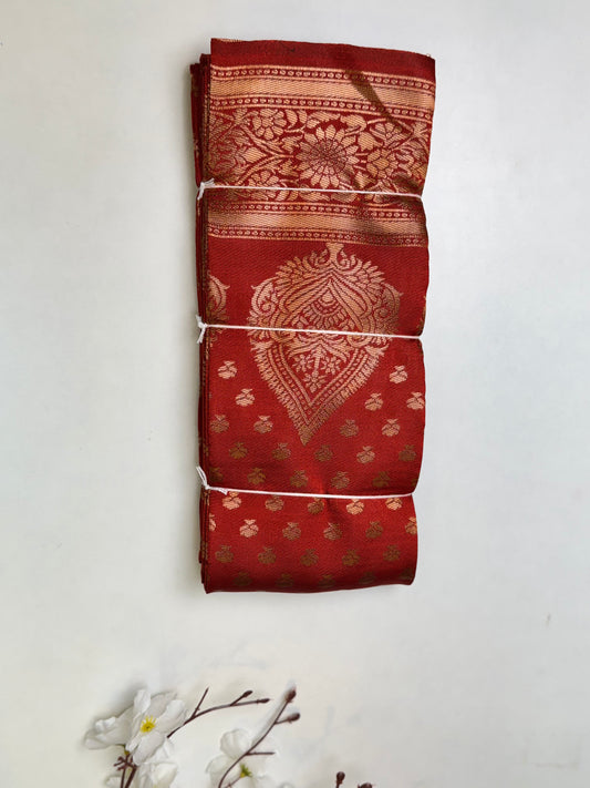 Red Kanchi Semi Silk Saree