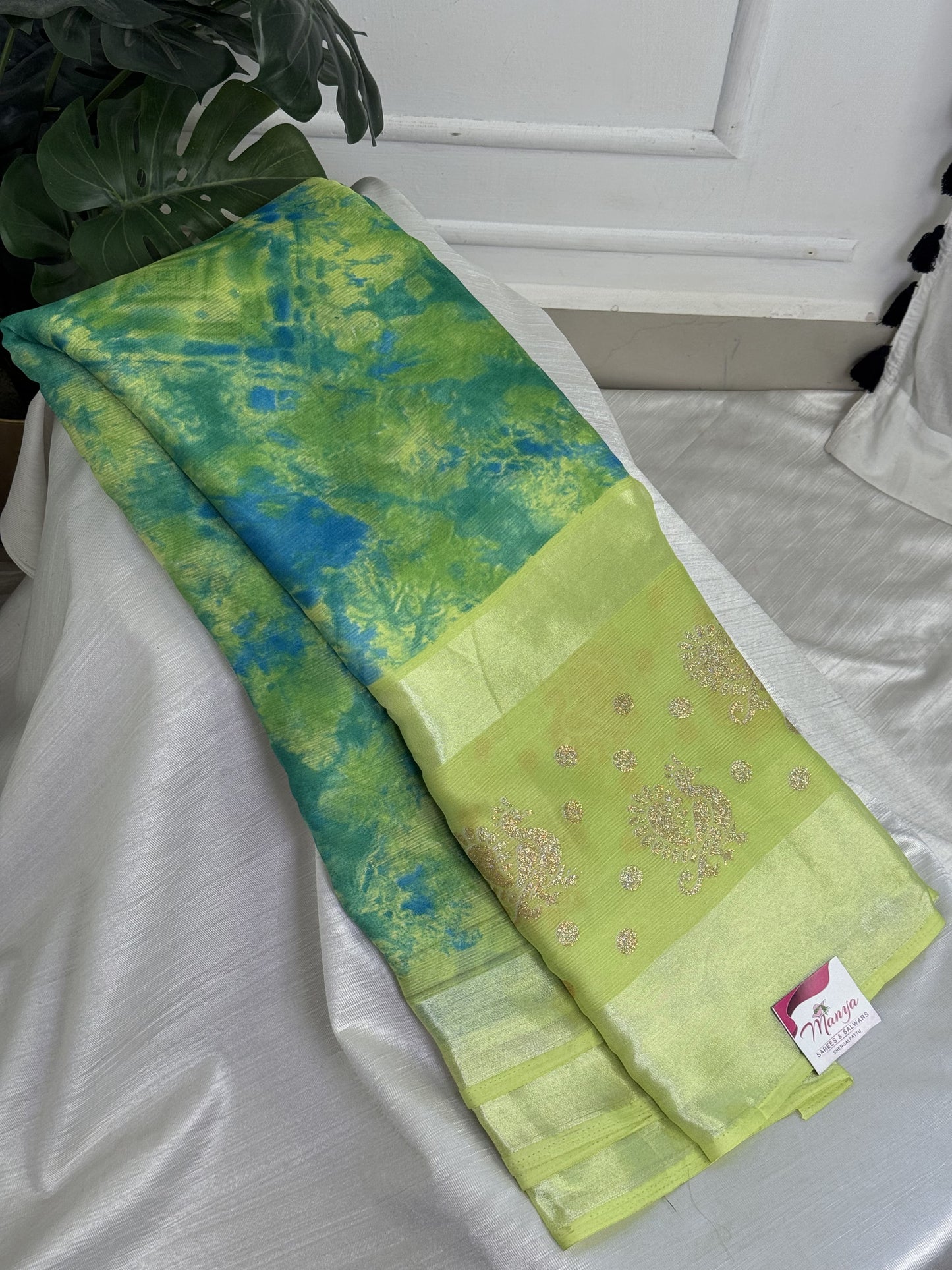 Light Green Chiffon Saree