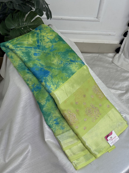 Light Green Chiffon Saree