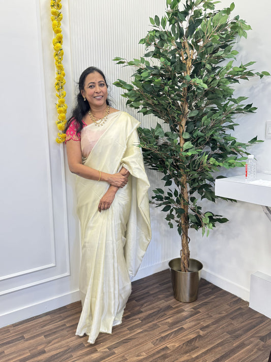 Light Gold Saree