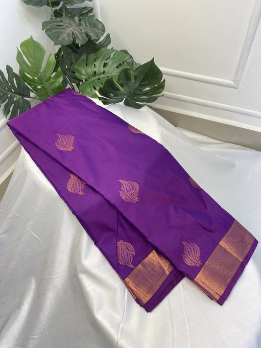 Purple Premium Semi Silk Saree