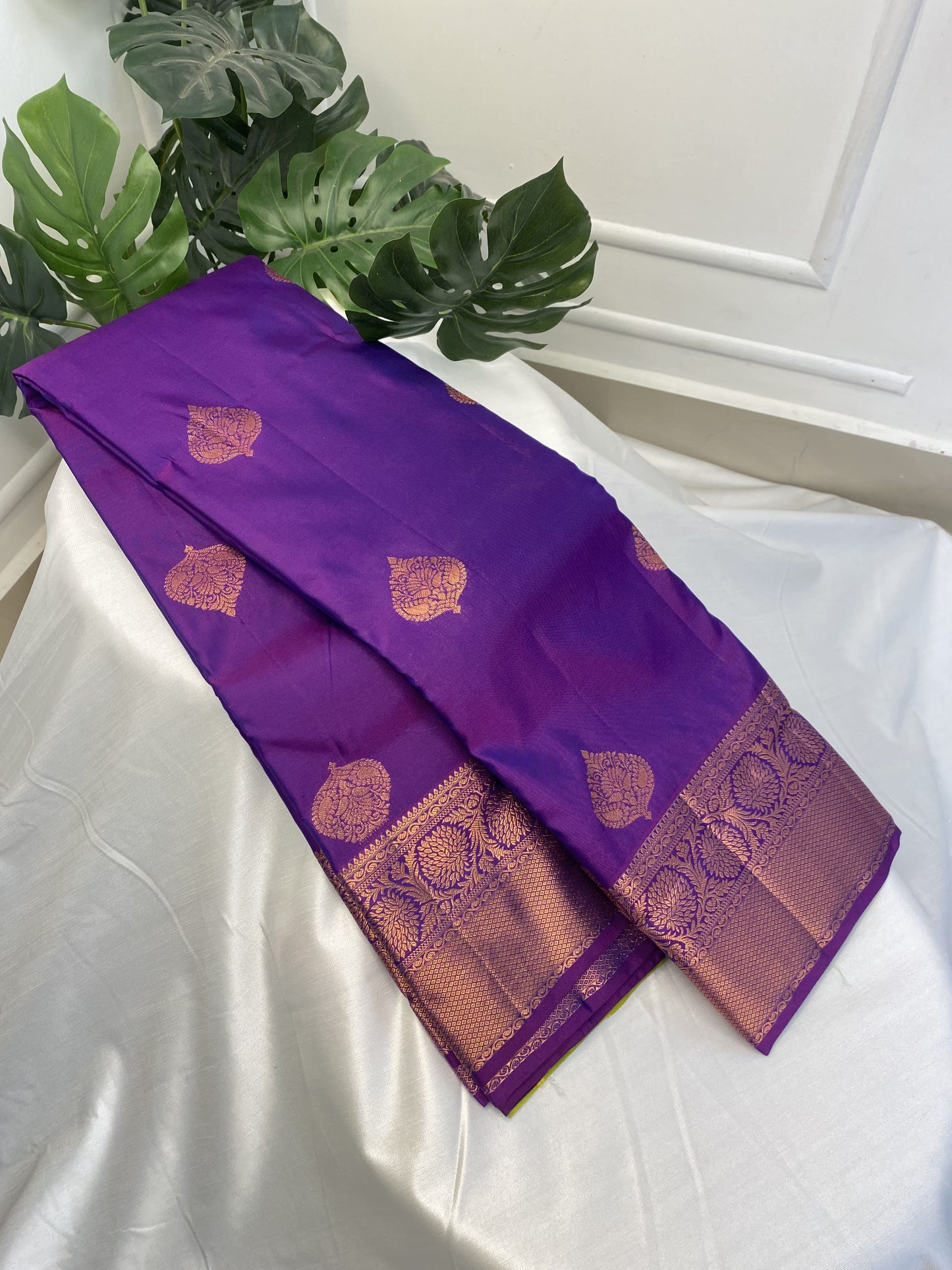 Purple Premium Semi Silk Saree