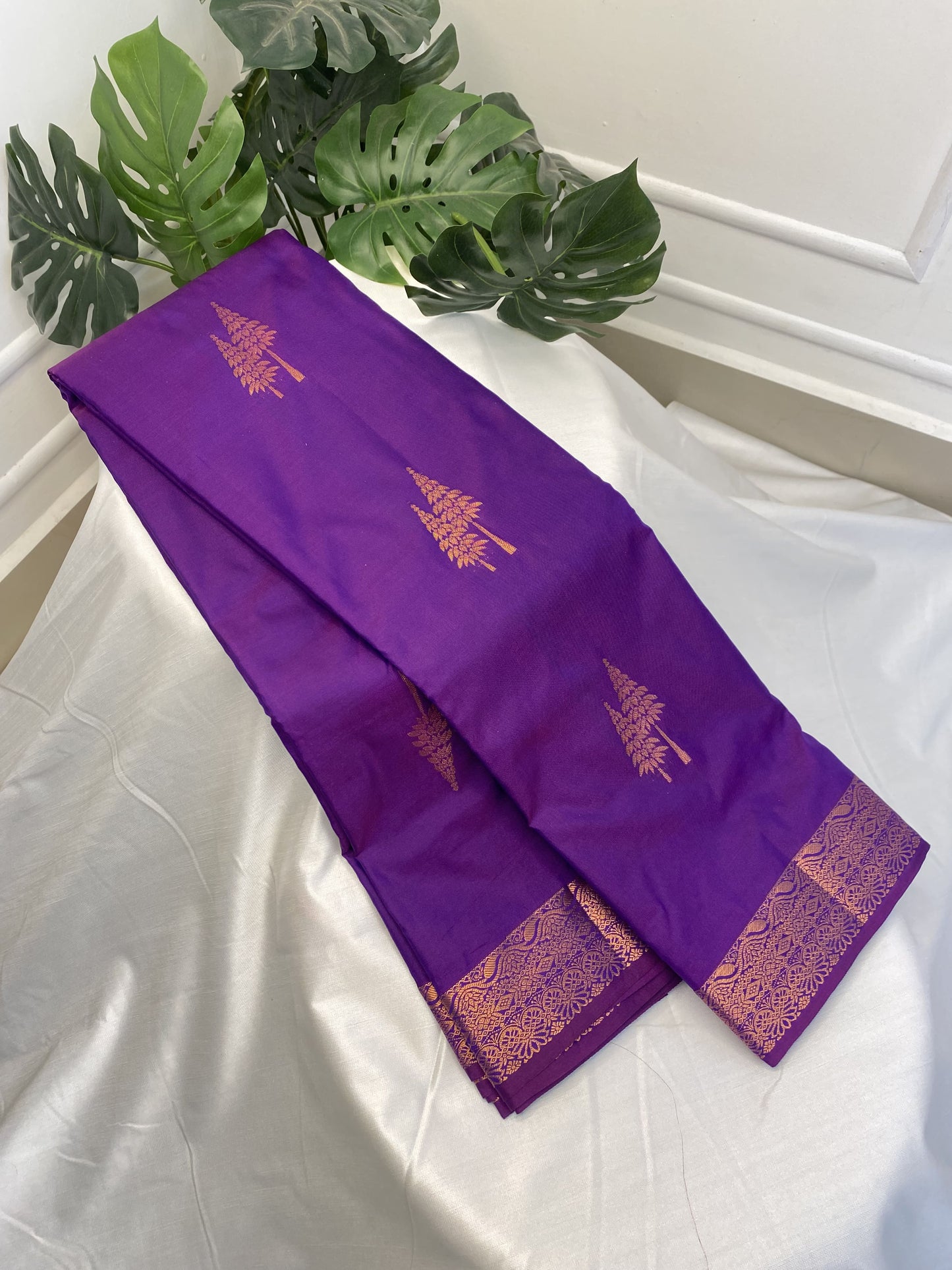 Purple Premium Semi Silk Saree