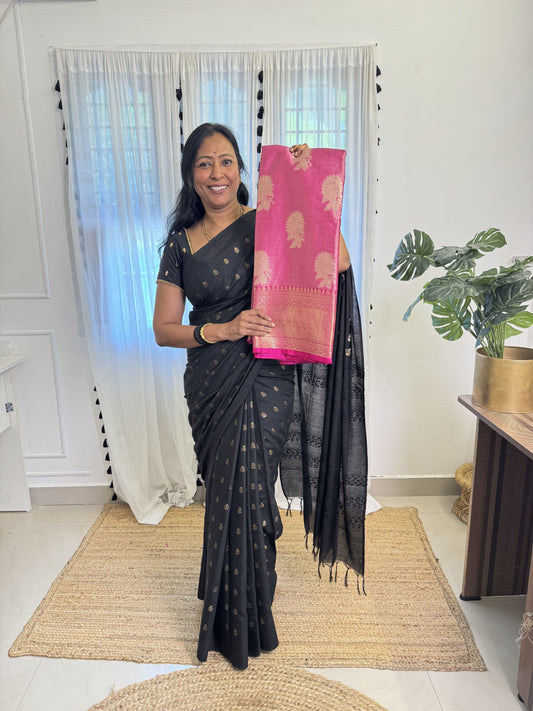 Pink Soft Silk Saree