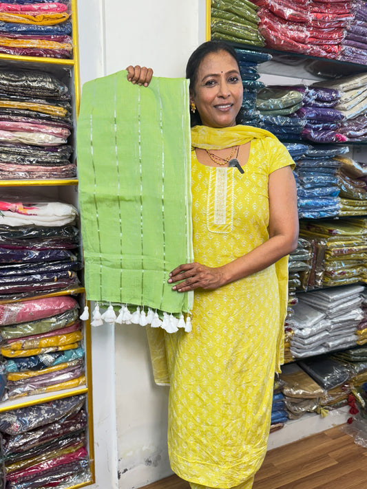 Green Pure Mul Cotton Saree